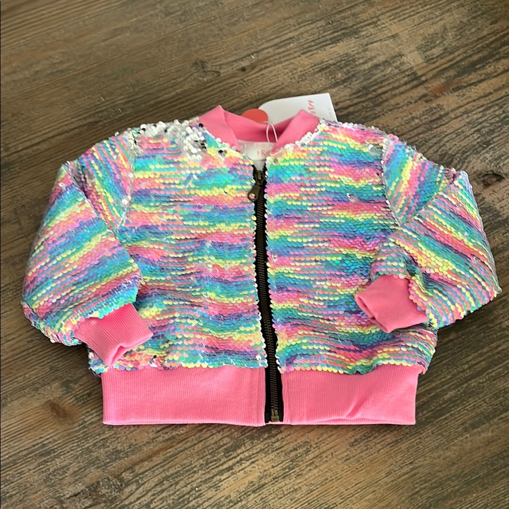 MILA & Rose Sequin Rainbow Kids Jacket